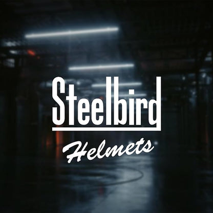 Steelbird SBH-25 Rudra Agni ISI Certified Full Face Graphic Helmet for Men with Inner Smoke Sun Shield (Glossy Black Red)