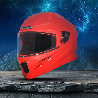 Steelbird SBH-25 Rudra ISI Certified Full Face Helmet for Men and Women Motorbike Helmet  (Glossy Sport Red)