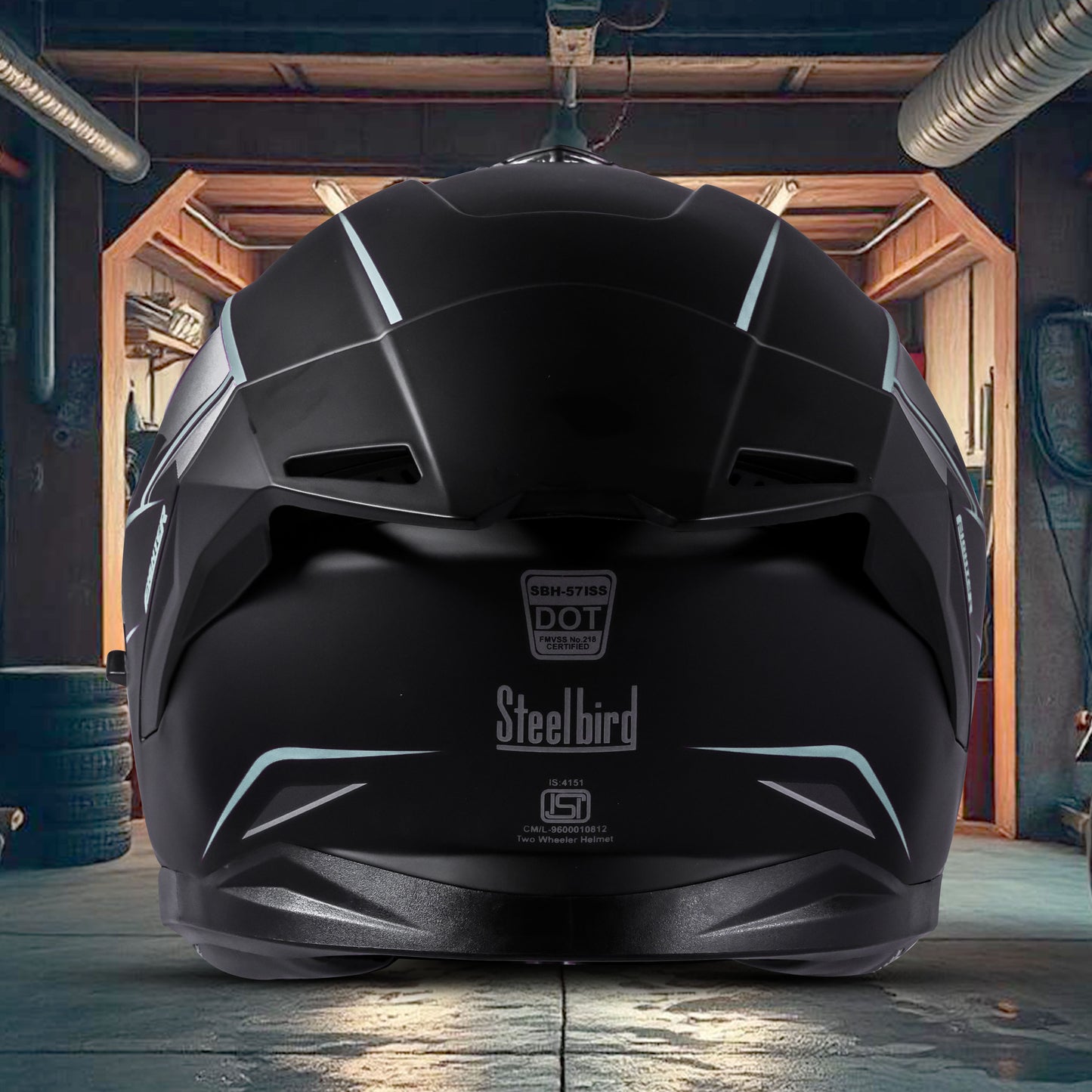 Steelbird SBH-57 Carbon Fighter ISI and DOT Certified Full Face Helmet for Men and Women with Inner Chrome Sun Shield.