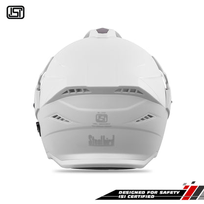 Steelbird SBH-23 GT Plus Open Face ISI Certified Helmet with Inner Sun Shield .