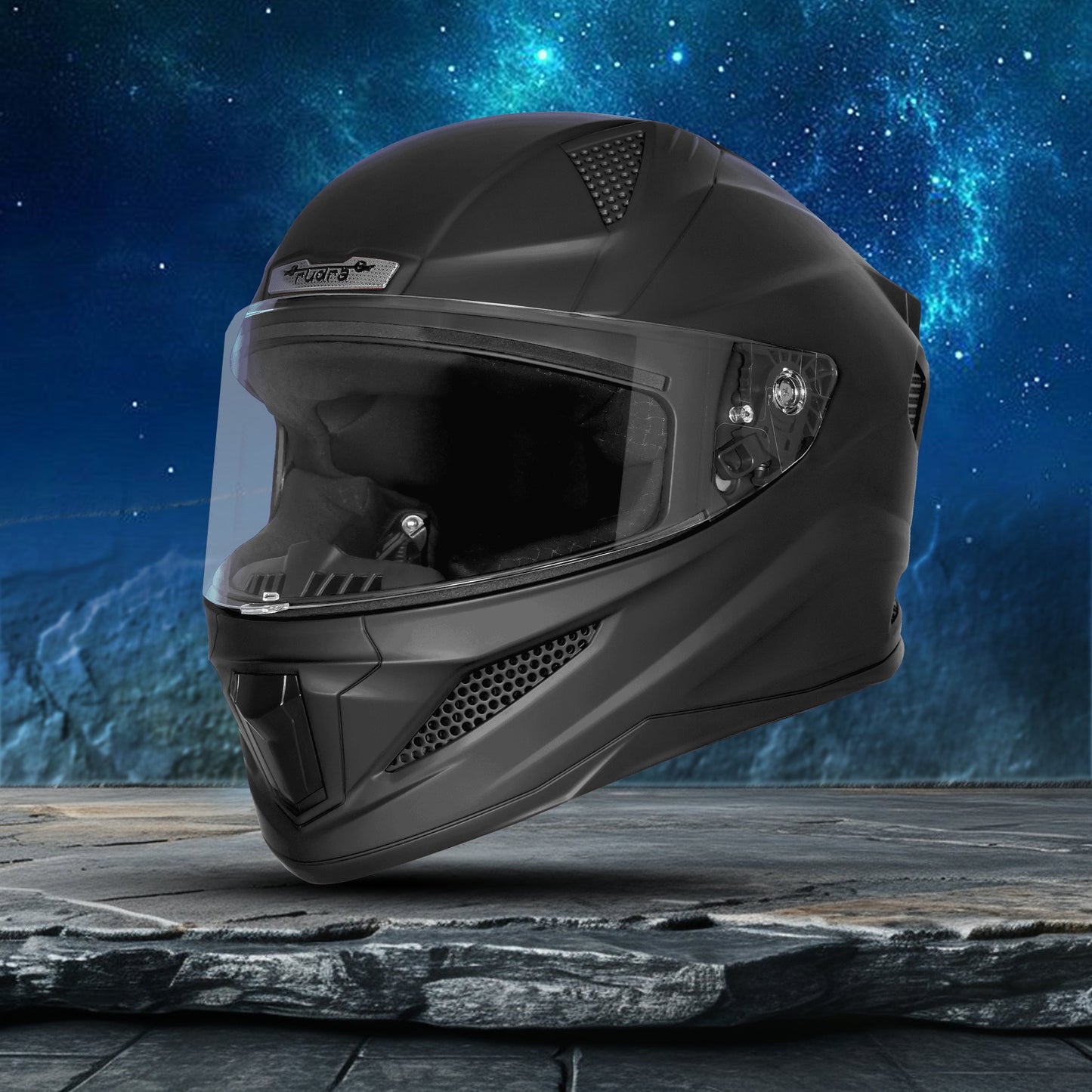 Steelbird SBH-25 Rudra ISI Certified Full Face Helmet for Men and Women Motorbike Helmet  (Glossy Honda Grey)