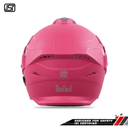 Steelbird SBH-23 GT Plus Open Face ISI Certified Helmet with Inner Sun Shield .