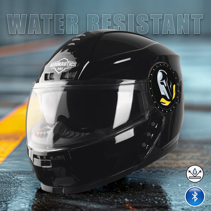 Steelbird Bluetooth Full Face ISI Certified Helmet for Men with Inner Smoke Sun Shield | SBH-40 7Wings