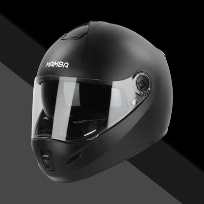 Steelbird SBH-34 Mamba ISI Certified Full Face Helmet for Men and Women with Inner Smoke Sun Shield (Dashing Black)