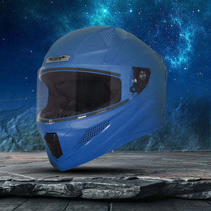Steelbird SBH-25 Rudra ISI Certified Full Face Helmet for Men and Women Motorbike Helmet  (Dashing Blue)