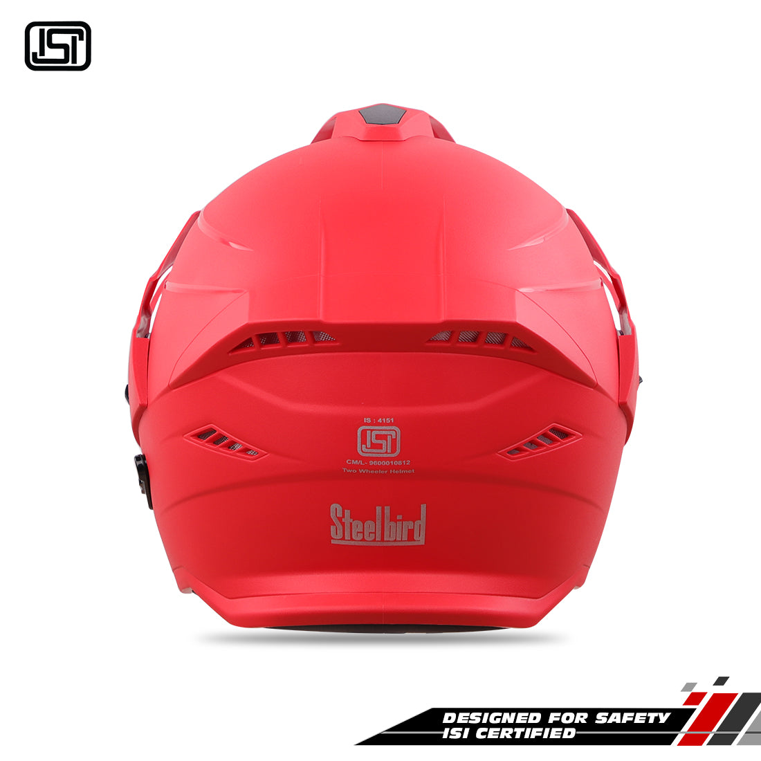 Steelbird SBH-23 GT Plus Open Face ISI Certified Helmet with Inner Sun Shield .