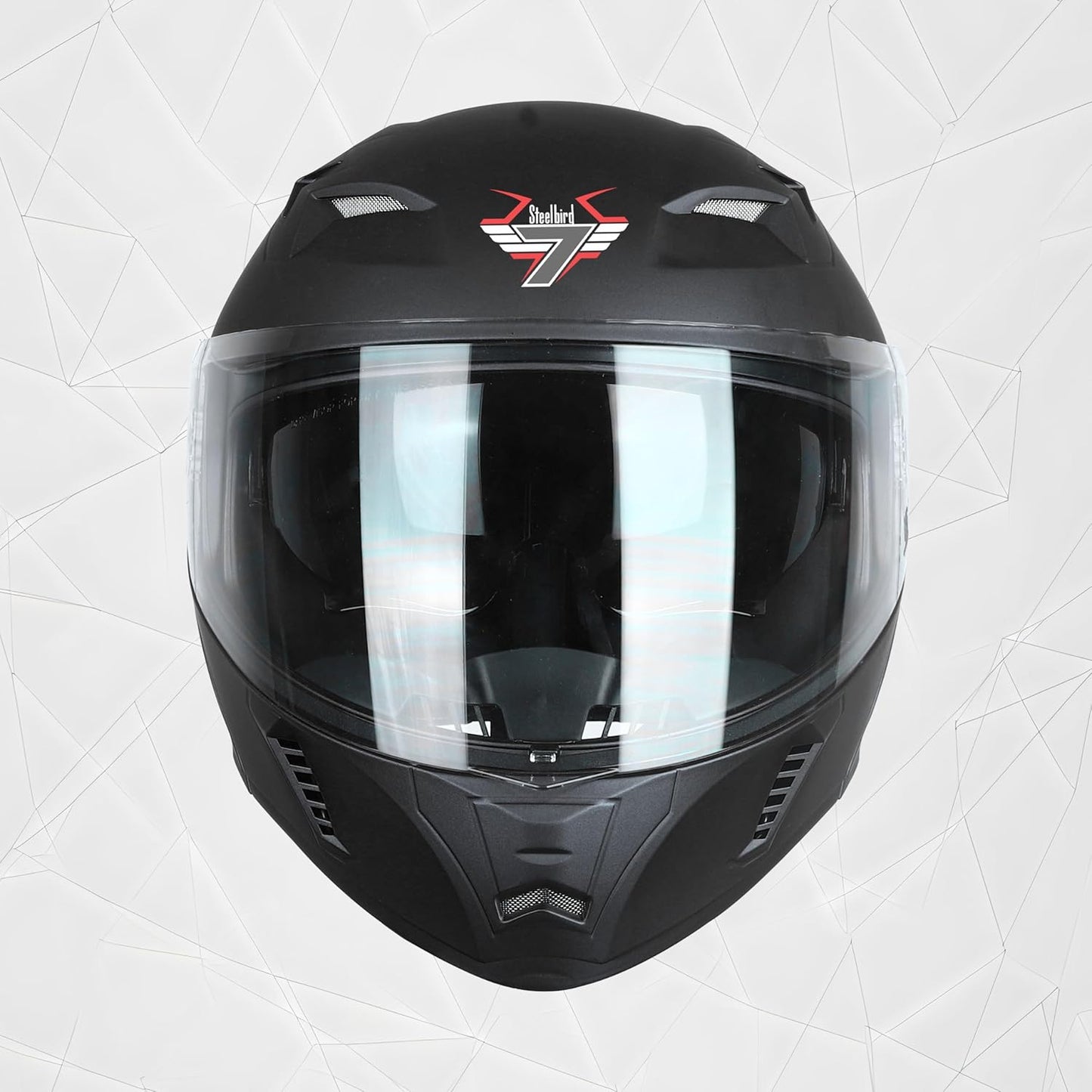 Steelbird SBA-20 7Wings ISI Certified Flip-Up Helmet with Black Spoiler for Men and Women with Inner Smoke Sun Shield (Glossy Grey)