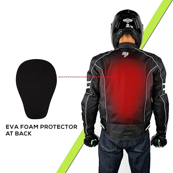 Steelbird Khardungla Riding Jacket with Impact Protection and Abrasion Resistance Removable CE Level 2 Protector .