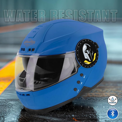 Steelbird Bluetooth Full Face ISI Certified Helmet for Men with Inner Smoke Sun Shield | SBH-40 7Wings .