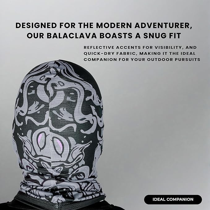 Steelbird Printed Balaclava Most Suitable for Motorcycling, Running, Sports, Head and Face Cover .