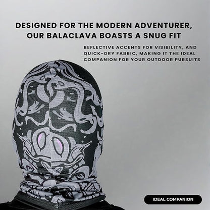 Steelbird Printed Balaclava Most Suitable for Motorcycling, Running, Sports, Head and Face Cover .