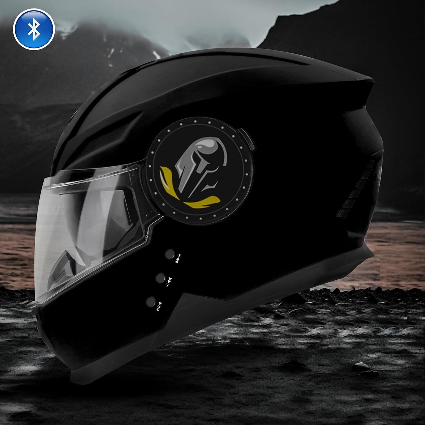 Steelbird Bluetooth Full Face ISI Certified Helmet for Men with Inner Smoke Sun Shield | SBH-40 7Wings .