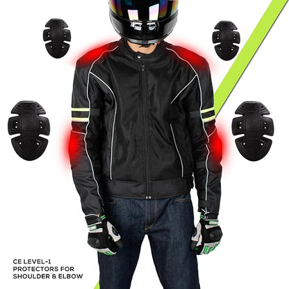 Steelbird Khardungla Riding Jacket with Impact Protection and Abrasion Resistance Removable CE Level 2 Protector .