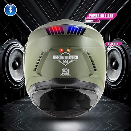 Steelbird Bluetooth Full Face ISI Certified Helmet for Men with Inner Smoke Sun Shield | SBH-40 7Wings .