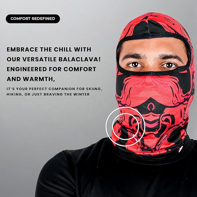 Steelbird Printed Balaclava Most Suitable for Motorcycling, Running, Sports, Head and Face Cover