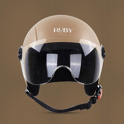 Steelbird SBH-16 Ruby ISI Certified Open Face Helmet.( Dashing Desert Strom with Clear Visor)
