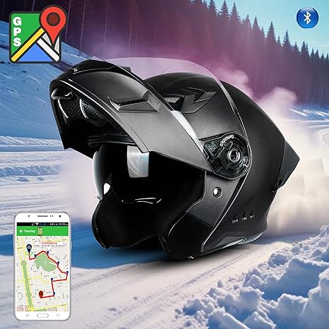 Steelbird Bluetooth Flip Up Isi Certified Motorcycling Helmet For Men And Women With Inner Smoke Sun Shield|Sba-20 7Wings .