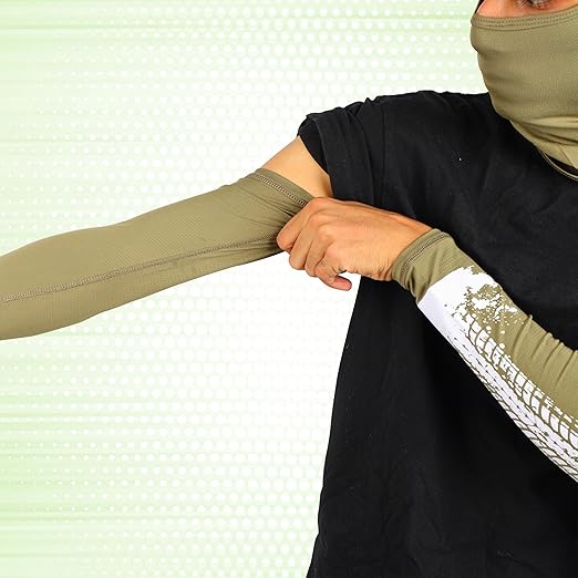 Steelbird Printed Unisex Arm Sleeves for Sports, Running, Cricket, Bike Riding, Cycling, Basketball & Breathable (Sold as a Pair).