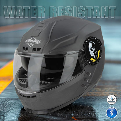 Steelbird Bluetooth Full Face ISI Certified Helmet for Men with Inner Smoke Sun Shield | SBH-40 7Wings .