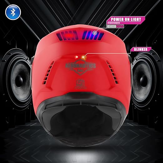 Steelbird Bluetooth Full Face ISI Certified Helmet for Men with Inner Smoke Sun Shield | SBH-40 7Wings .