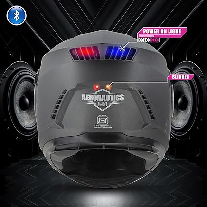 Steelbird Bluetooth Full Face ISI Certified Helmet for Men with Inner Smoke Sun Shield | SBH-40 7Wings .