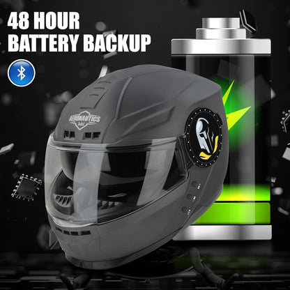 Steelbird Bluetooth Full Face ISI Certified Helmet for Men with Inner Smoke Sun Shield | SBH-40 7Wings .