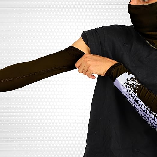 Steelbird Printed Unisex Arm Sleeves for Sports, Running, Cricket, Bike Riding, Cycling, Basketball & Breathable (Sold as a Pair).