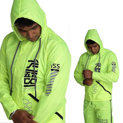 Ignyte Rain Jacket 100% Waterproof Polyester Rain Jacket For Men, Adjustable Hood and Storage Bag