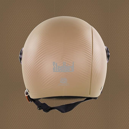 Steelbird SBH-16 Ruby ISI Certified Open Face Helmet.( Dashing Desert Strom with Clear Visor)