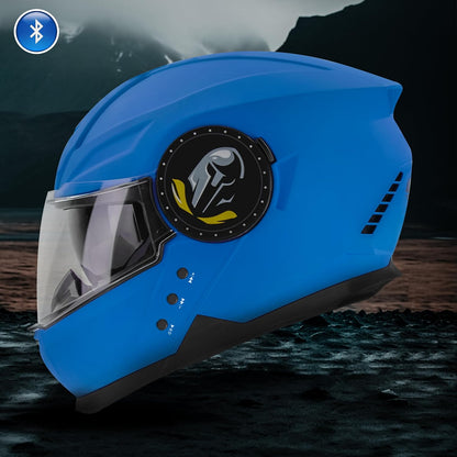Steelbird Bluetooth Full Face ISI Certified Helmet for Men with Inner Smoke Sun Shield | SBH-40 7Wings .