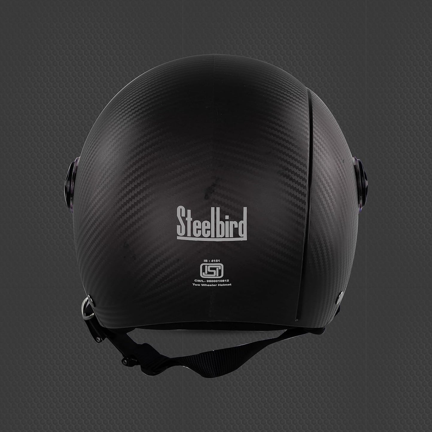 Steelbird SBH-16 Ruby ISI Certified Open Face Helmet.( Dashing Black with Clear Visor).