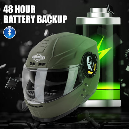 Steelbird Bluetooth Full Face ISI Certified Helmet for Men with Inner Smoke Sun Shield | SBH-40 7Wings .