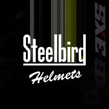 Steelbird SBH 61 SXE X2 ISI and Dot Certified Full Face Helmet for Men and with Inner Silver Sunshield (Glossy Black Neon)