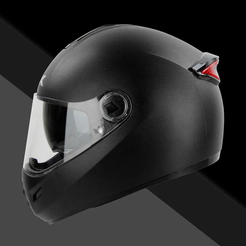 Steelbird SBH-34 Mamba ISI Certified Full Face Helmet for Men and Women with Inner Smoke Sun Shield (Dashing Black)