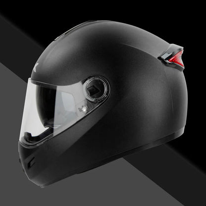 Steelbird SBH-34 Mamba ISI Certified Full Face Helmet for Men and Women with Inner Smoke Sun Shield (Dashing Black)