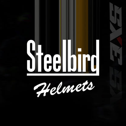 Steelbird SBH-61 SXE X2 Pinlock ISI and Dot Certified Full Face Helmet for Men and with Inner Silver Sunshield (Glossy Black Golden with Smoke Visor).