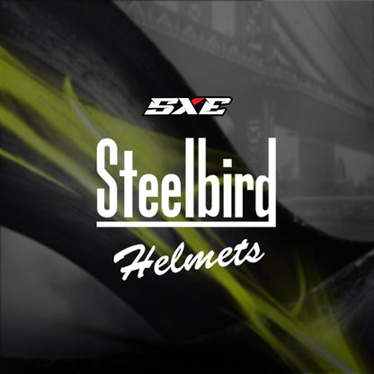 Steelbird SBH-61 SXE  Pinlock ISI and Dot Certified Full Face Helmet for Men with Inner Silver Sunshield . Clear With Anti Fog Shield.