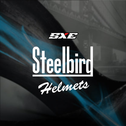 Steelbird SBH-61 SXE  Pinlock ISI and Dot Certified Full Face Helmet for Men with Inner Silver Sunshield . Clear With Anti Fog Shield.