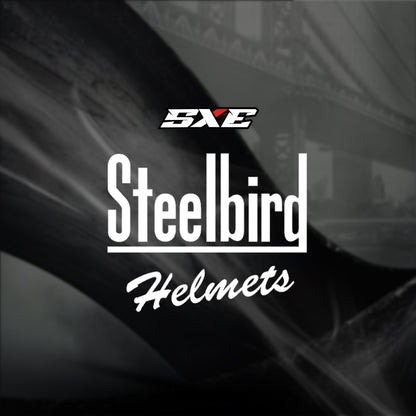 Steelbird SBH-61 SXE  Pinlock ISI and Dot Certified Full Face Helmet for Men with Inner Silver Sunshield . Clear With Anti Fog Shield.