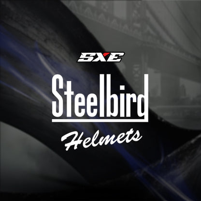 Steelbird SBH-61 SXE  Pinlock ISI and Dot Certified Full Face Helmet for Men with Inner Silver Sunshield . Clear With Anti Fog Shield.