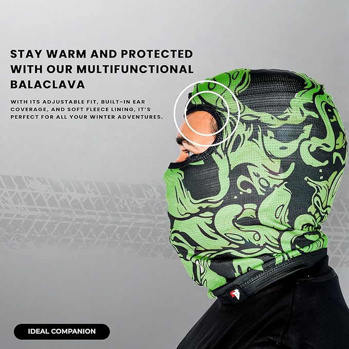 Steelbird Printed Balaclava Most Suitable for Motorcycling, Running, Sports, Head and Face Cover .