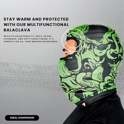 Steelbird Printed Balaclava Most Suitable for Motorcycling, Running, Sports, Head and Face Cover .