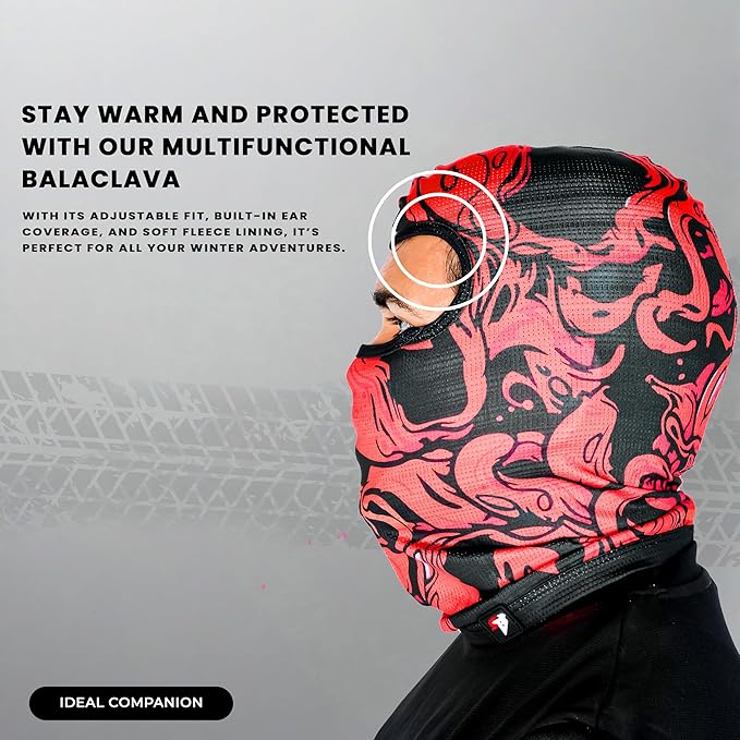 Steelbird Printed Balaclava Most Suitable for Motorcycling, Running, Sports, Head and Face Cover