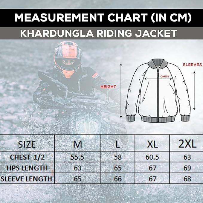 Steelbird Khardungla Riding Jacket with Impact Protection and Abrasion Resistance Removable CE Level 2 Protector .