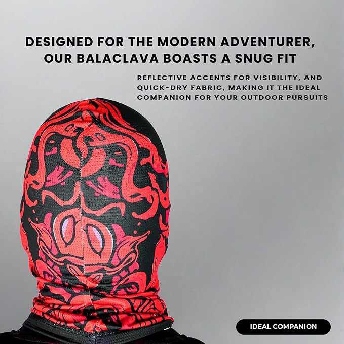 Steelbird Printed Balaclava Most Suitable for Motorcycling, Running, Sports, Head and Face Cover