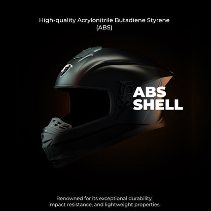 Steelbird SBH-57 Fighter F9 ISI and DOT Certified Full Face Helmet for Men and Women with Inner Silver Sun Shield and Silver Spoiler (Glossy Black)