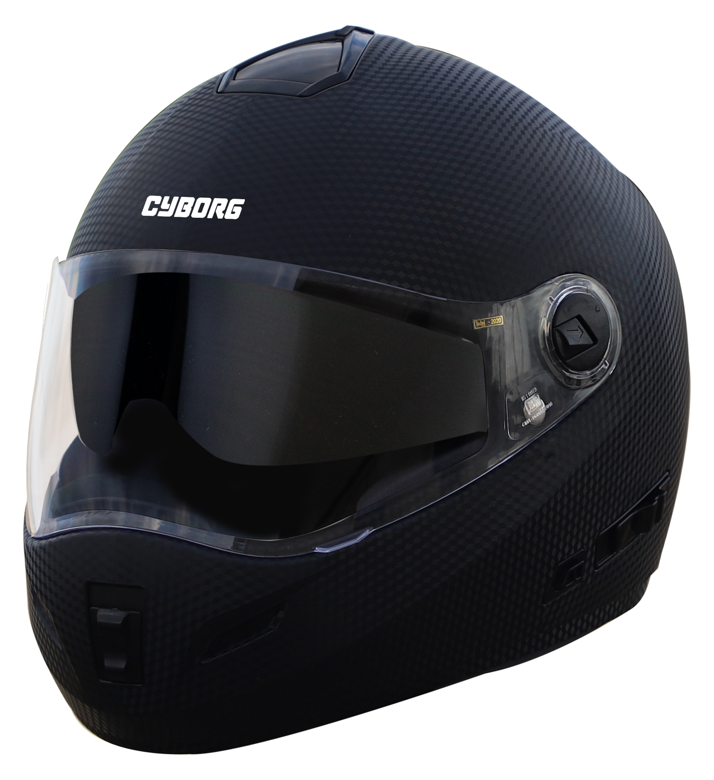 Steelbird Rox Cyborg ISI Certified Full Face Helmet for Men and Women with Inner Smoke Sun Shield and Outer Clear Visor