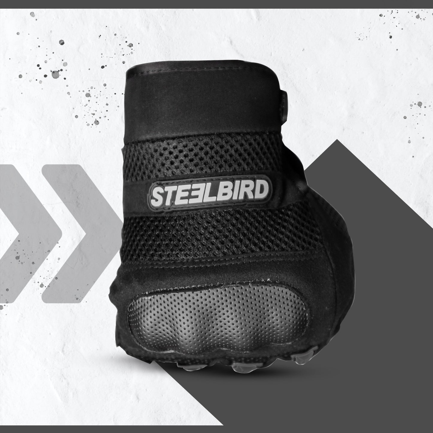 Steelbird Khardungla Full Finger Bike Riding Gloves, Protective Off-Road Motorbike Racing (Black)