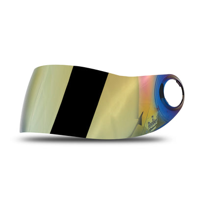 Steelbird SBH-17 Helmet Visor Compatible for All SBH-17 Model Helmets(Chrome Gold Visor) .