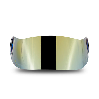 Steelbird SBH-17 Helmet Visor Compatible for All SBH-17 Model Helmets(Chrome Gold Visor) .